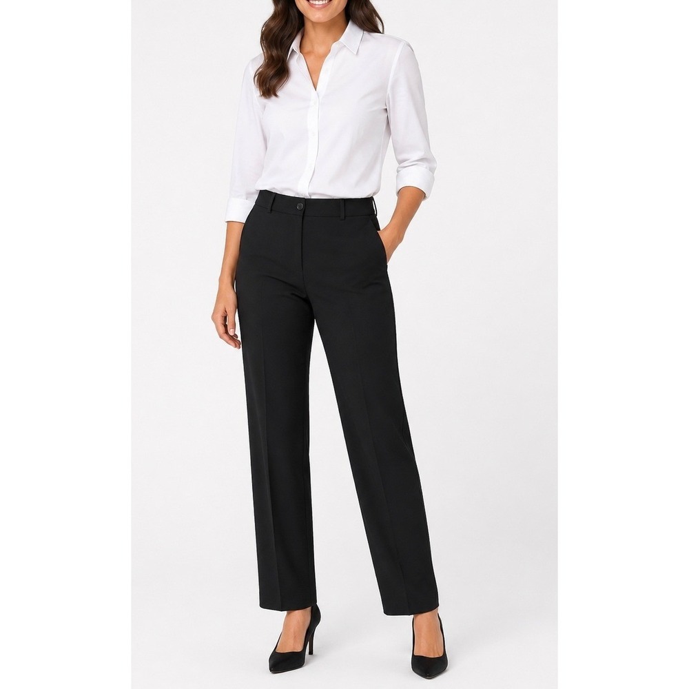 Lauren Ralph Lauren Sanderson Pants Womens Size 4 Black Straight Leg Timeless